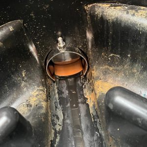 The inside of a drain